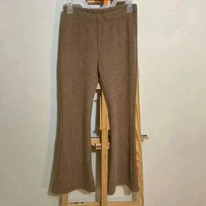 American Eagle size small stretchy pants with flare bottoms,tan